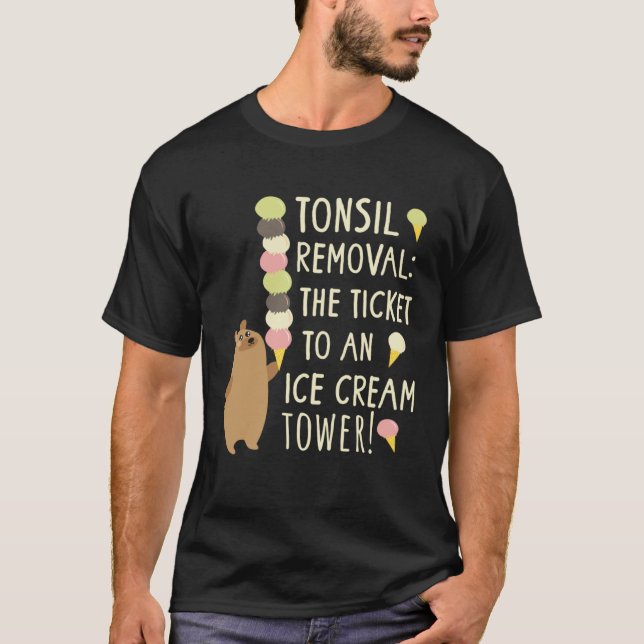 T-shirt Tonsils Chirurgie post Tonsillectomie Récupérer (Devant)