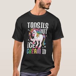 T-shirt Tonsils Sortir Crème Glace En Tonsillectomie Survi