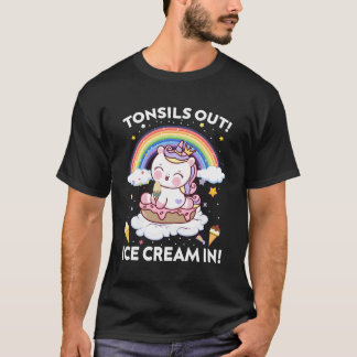 T-shirt Tonsils Sortir Glace Crème Dans Post Chirurgie Uni