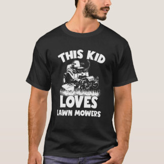 T-shirt Tonte de pelouse Cet enfant aime les tondeuses à g