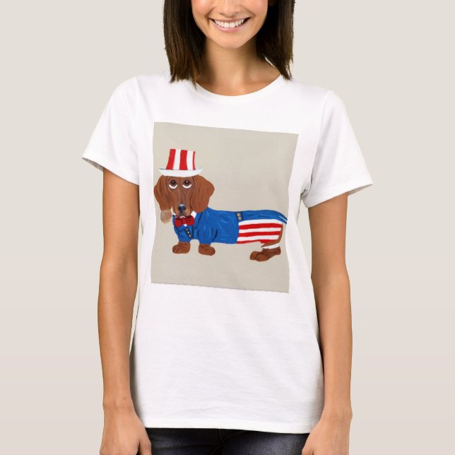 T-shirt Tonton Sam le Dachshund (Devant)
