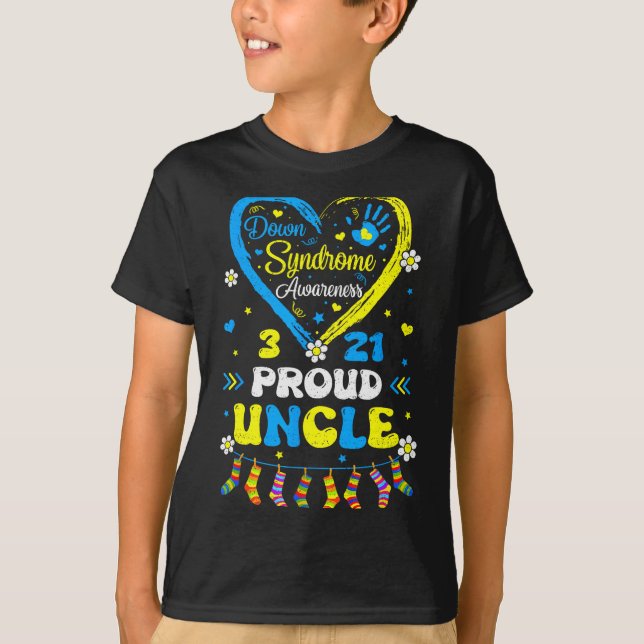 T-shirt Tonton Sympa Syndrome de Down Fier Vêtements Coord (Devant)