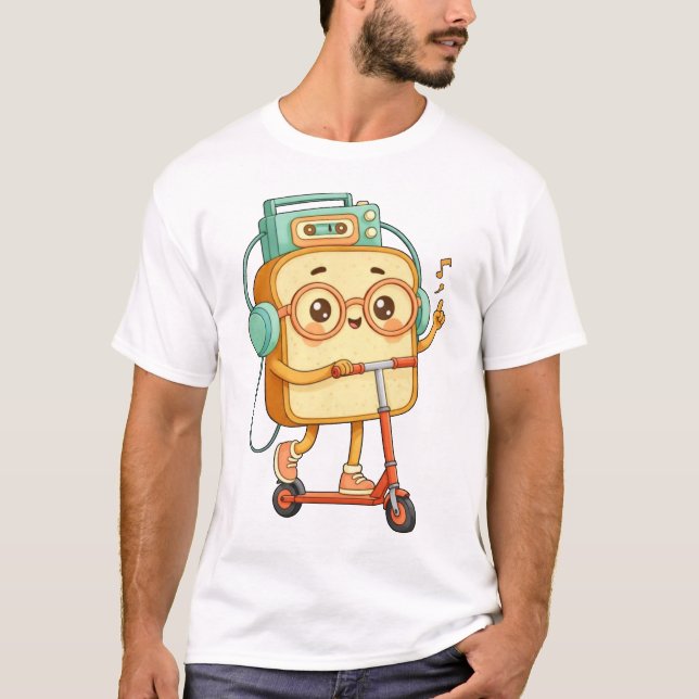T-shirt Tony pain - scooter mignon (Devant)
