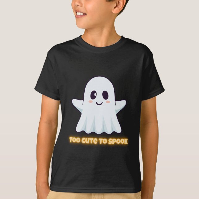 T-shirt Too Cute To Spook – Adorable Kawaii Ghost Hallowee (Devant)