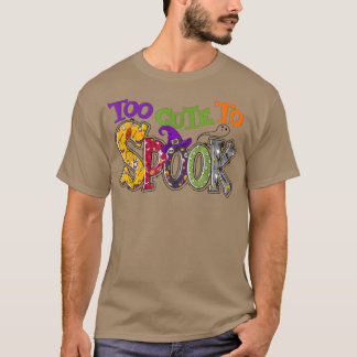 T-shirt Too Cute To Spooky Kids Toddler Boys Girls Hallowe