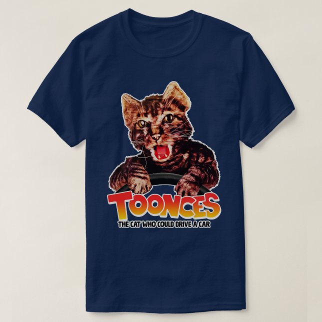 T-shirt TOONNER Le chat qui pourrait conduire un (Design devant)