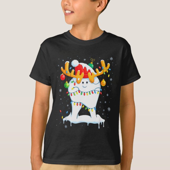 T-shirt Tooth Dentist Dental Istant Teeth Christmas Xmas  (Devant)