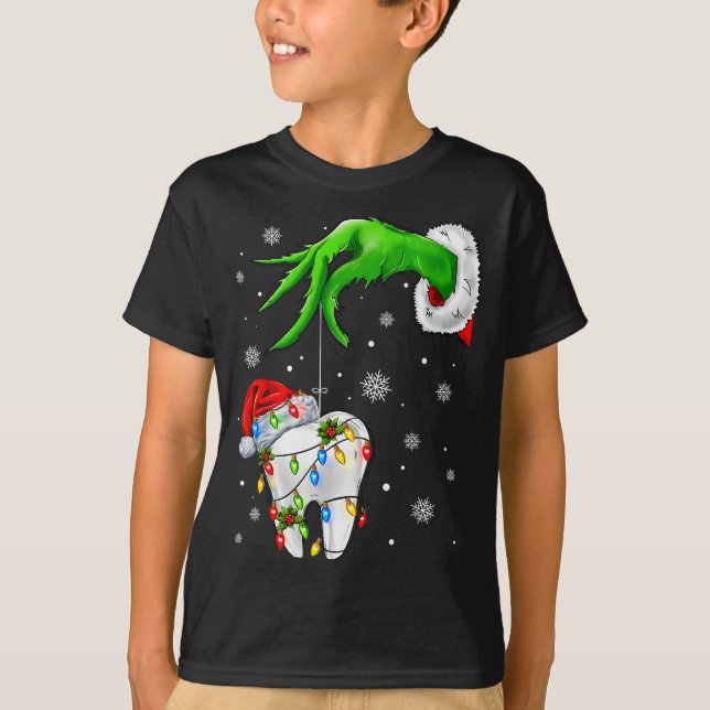 T-shirt Tooth Dentist Dental Istant Teeth Xmas Christmas P (Devant)