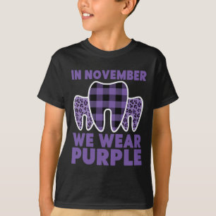 T-shirt Tooth en novembre nous portons Purple Alzheimer