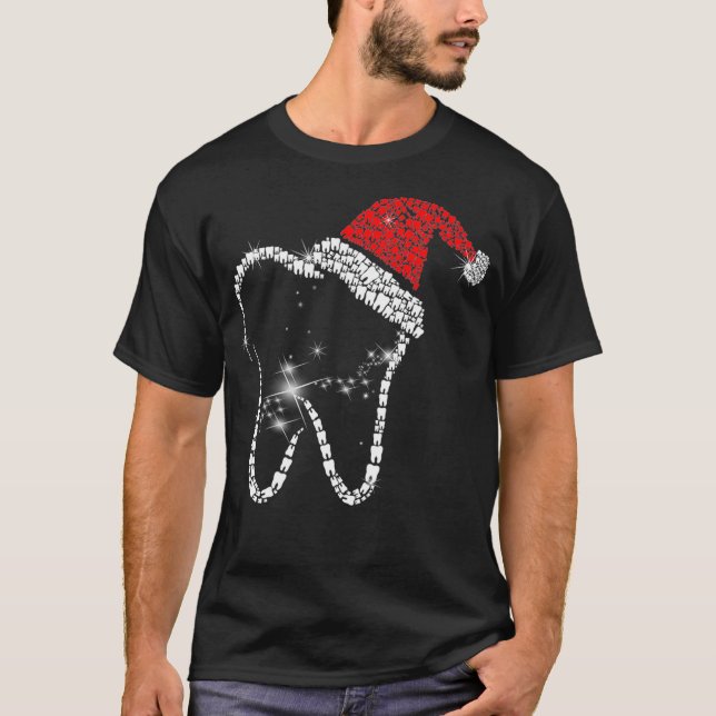T-shirt Toothmas Joyeux Noël th in Santa Hat Dental As (Devant)