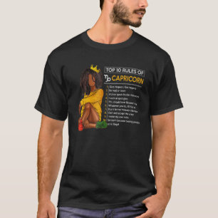 T-shirt Top 10 Règles De Capricorne Zodiaque Signal Horosc