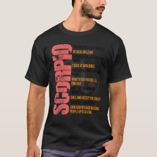 T-shirt Top 10 Règles de Scorpio Anniversaire Scorpio Horo