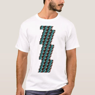 T-shirt Top bleu Collection ronde Café Design Brown