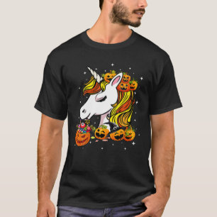 T-shirt Top Candy Corn Unicorn Halloween