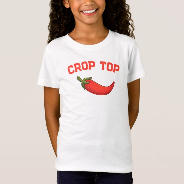 T-Shirt Top de la récolte, Poivre chaud rouge, Légumes, En (Devant)