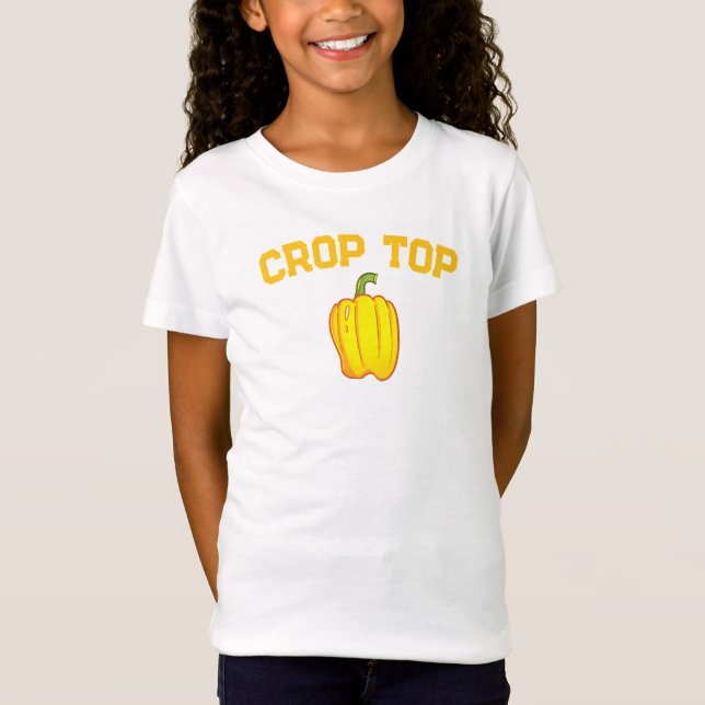 T-Shirt Top de la récolte, Poivre jaune, Légumes, Enfants  (Devant)