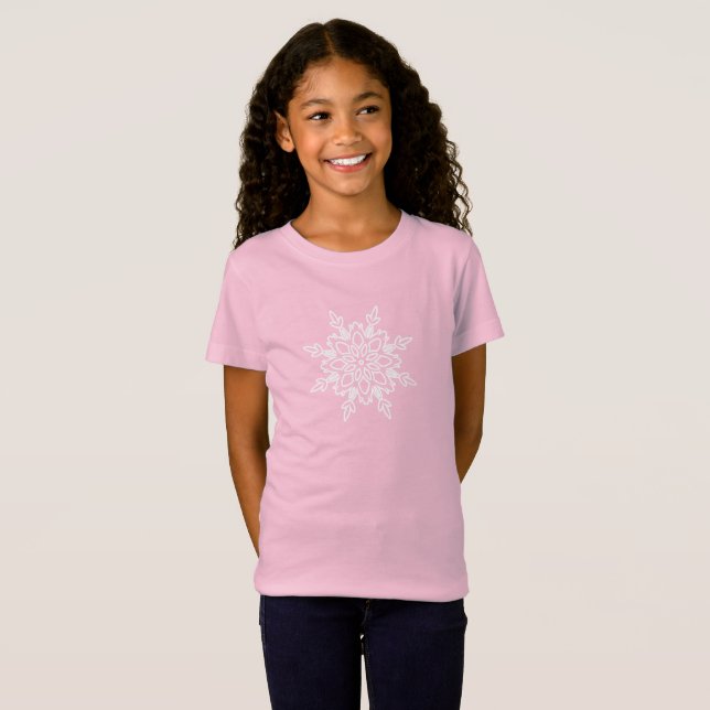 T-Shirt Top des vacances pour enfants Feu de neige (Devant entier)