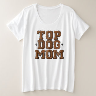 T-Shirt Top Dog Mom Police de caractères Furry