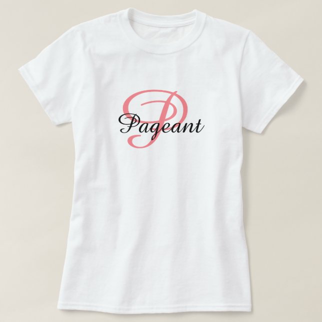 T-shirt Top du concours Monogramme style Miss America (Design devant)