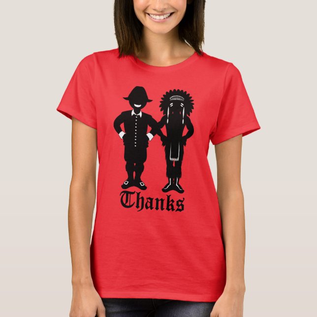 T-shirt Top Festive féminine Thanksgiving Shirt (Devant)