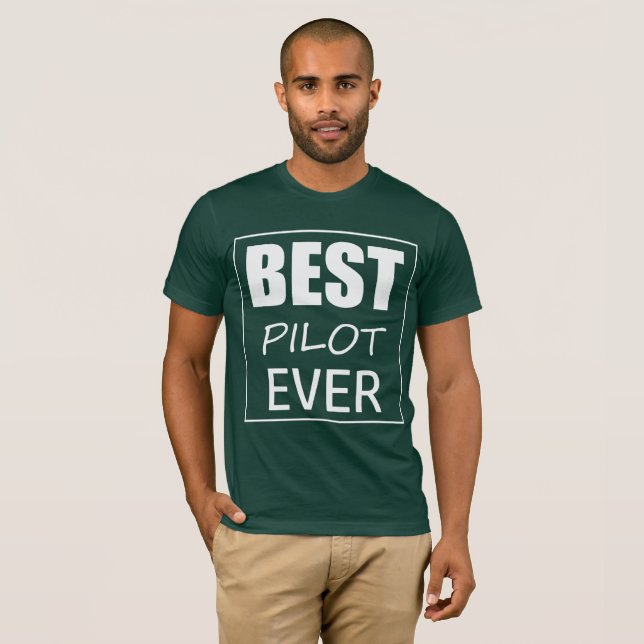 T-Shirt Top Funky Meilleur Pilote Ever (Devant entier)