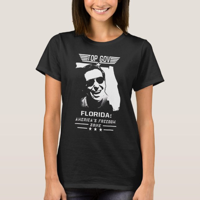 T-shirt Top Gov Ron Desantis Floride Amérique zone de libe (Devant)