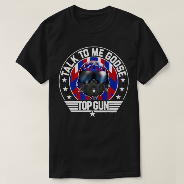 T-shirt Top Gun Parlez-Moi Goose Maverick Casque (Design devant)