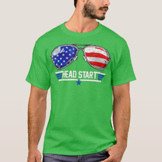 T-shirt Top Head Start Lunettes De Soleil Retour À L'École