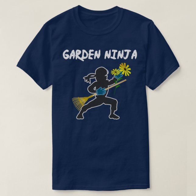 T-shirt Top Jardin Jardin Ninja Design cadeau (Design devant)