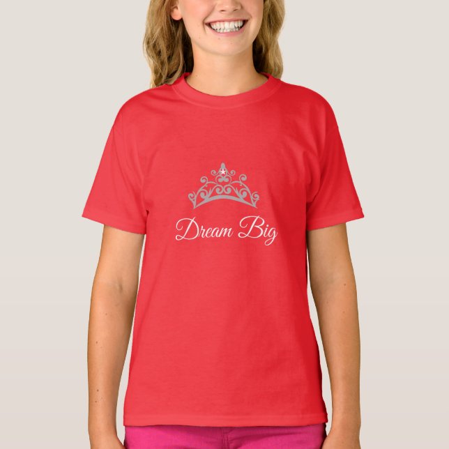 T-shirt Top Miss America USA Girl's Dream Big Tiara (Devant)