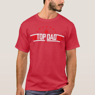 T-shirt Top Papa Funny 80s Père Air Humour Movie Gun Fathe