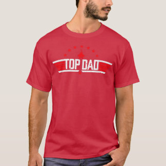 T-shirt Top Papa Funny 80s Père Air Humour Movie Gun Fathe