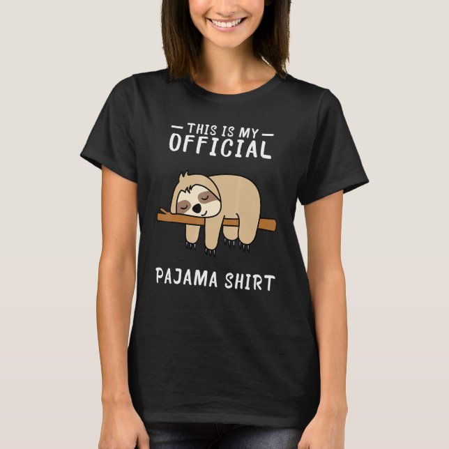 T-shirt Top PJ du pyjama Sloth Pajamas (Devant)