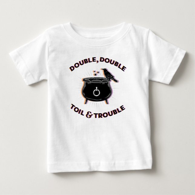 T-shirt Top pour bébé Double Toil & Trouble (Devant)