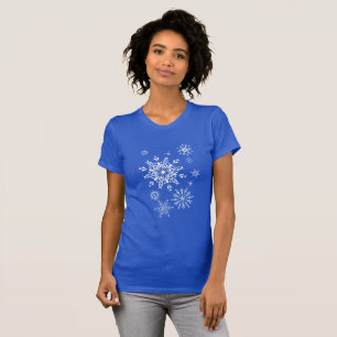 T-shirt Top Snowflakes de vacances pour femmes