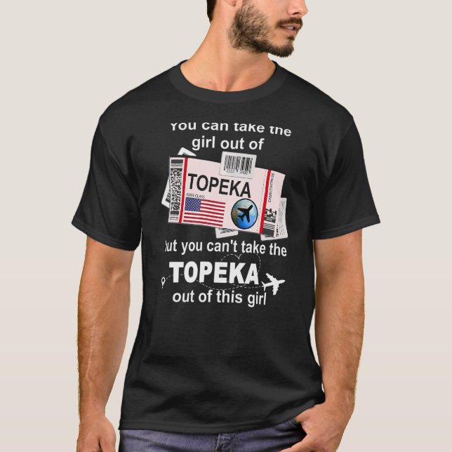 T-shirt Topeka Boarding Pass Topeka Girl (Devant)