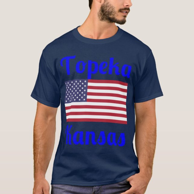 T-shirt Topeka Kansas Imprimés Élégants2 (Devant)