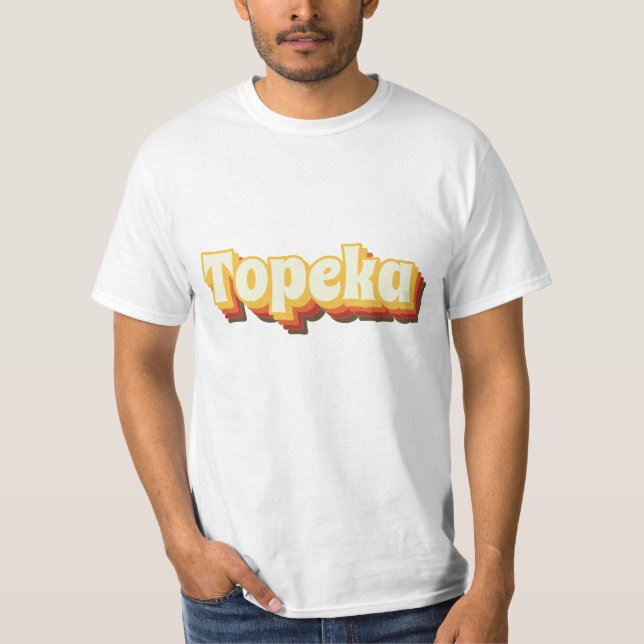 T-shirt Topeka Retro Texte Vintage (Devant)