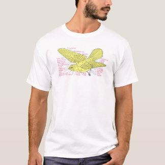 T-shirt topographie d'oiseau