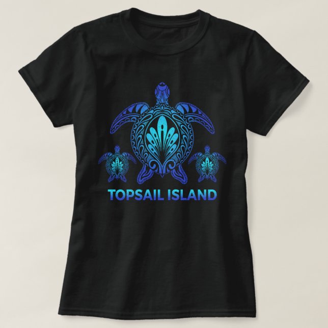 T-shirt Topsail Island North Carolina Sea Turtle Souvenirs (Design devant)