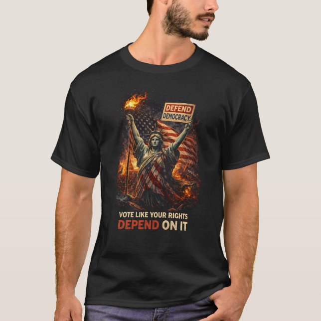 T-shirt Torche de la démocratie (Devant)