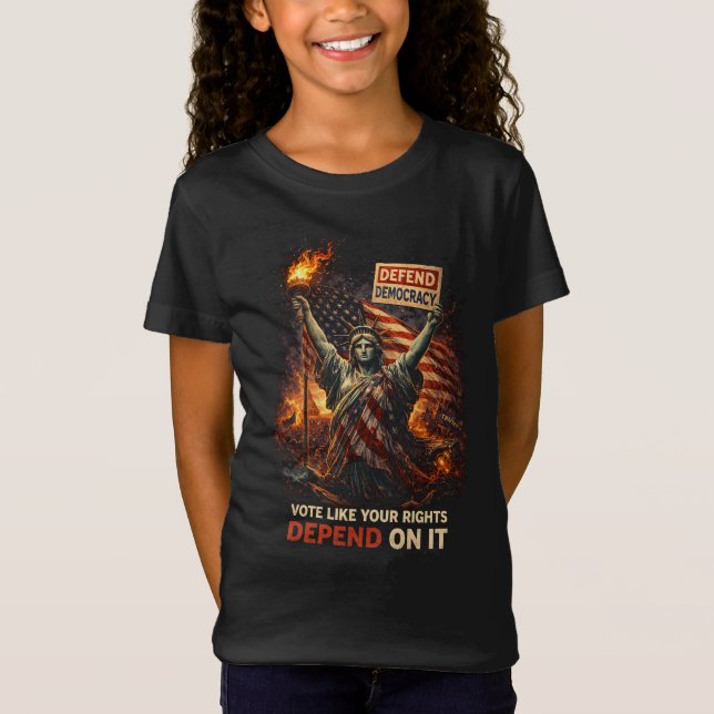T-Shirt Torche de la démocratie (Devant)