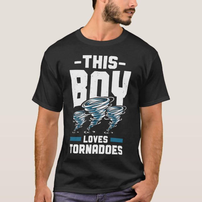 T-shirt Tornade Chaser Storm Ce Garçon Aime Les Tornades E (Devant)