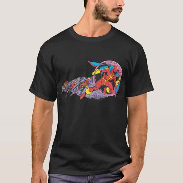 T-shirt Tornade Rouge En Mouvement Vent (Devant)