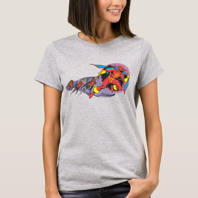 T-shirt Tornade Rouge En Mouvement Vent (Devant)