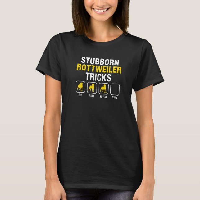 T-shirt Tornade Tailler Tricks Rottweilers Chien (Devant)