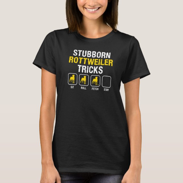 T-shirt Tornade Tailler Tricks Rottweilers Chien (Devant)