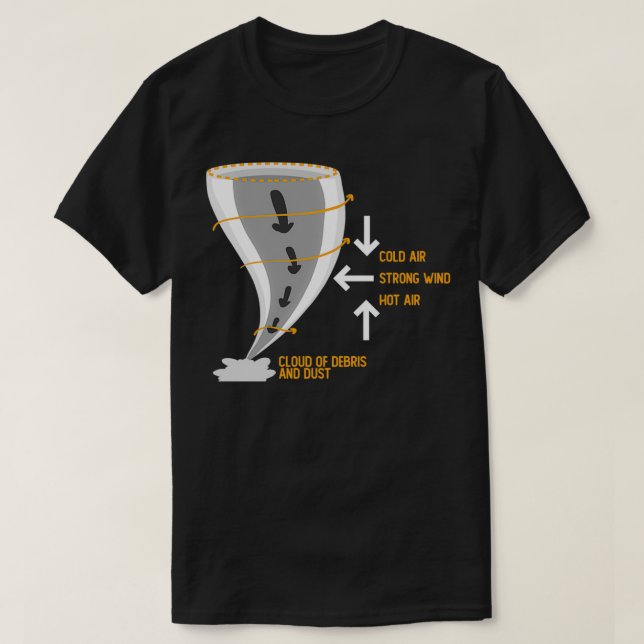 T-shirt Tornado Formation Météorologue Storm Chaser Météo (Design devant)