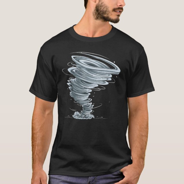T-shirt Tornado Tempête Chaser Effrayant Météo ouragan (Devant)