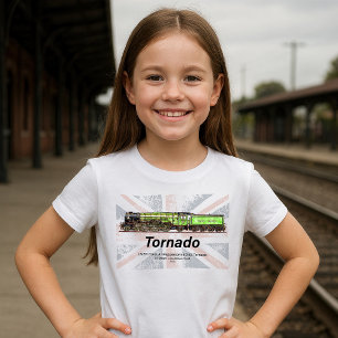 T-shirt Tornado Vintage Steam Train Anglais Locomotive